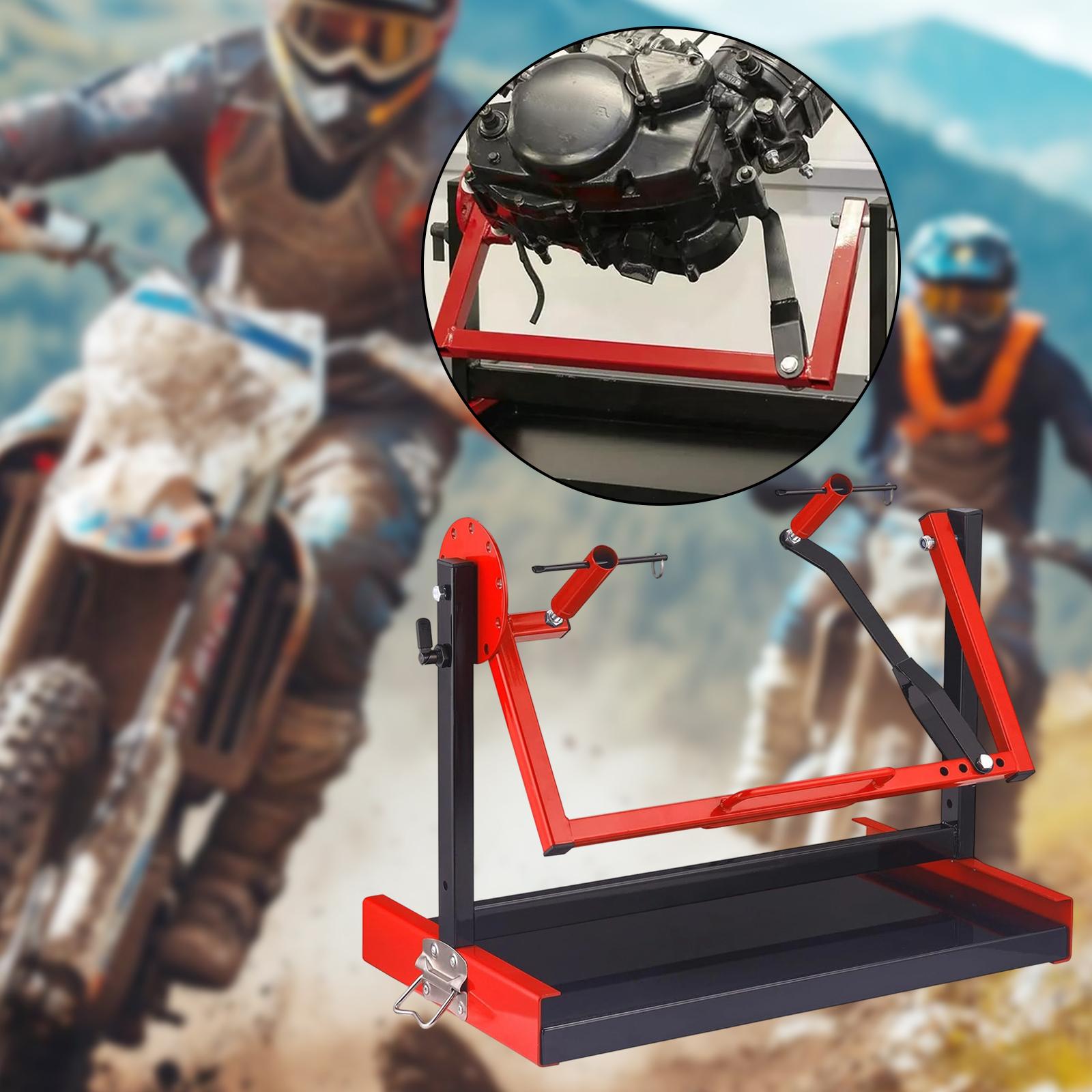 حامل محرك الدراجة النارية أحمر - مراجعة Engine Stand Heavy Duty وسعره