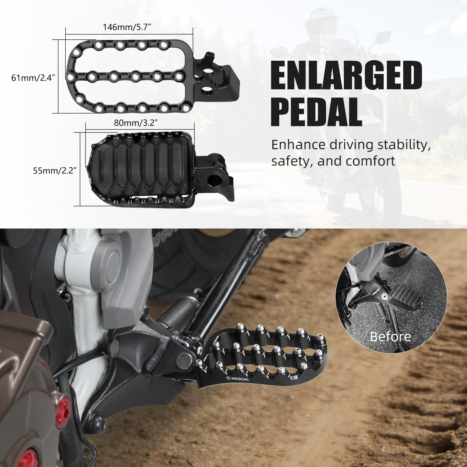 مساند أقدام لهوندا CRF1100L أف - مراجعة Exhaust Pipe Expander وسعره